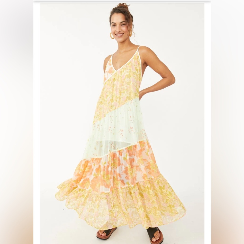 NWT Free People Luna Grace Tiered Maxi Dress - Picture 10 of 16